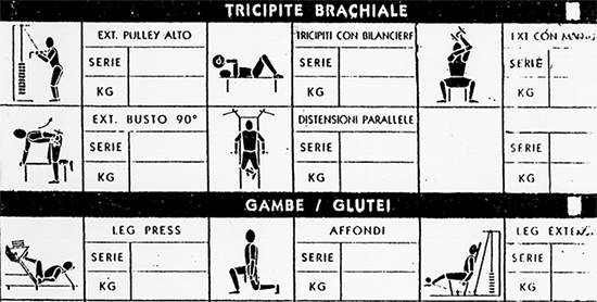 illustrazione scheda palestra da scaricare